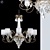 Sparkling Elegance: Crystal Ceiling Lights 3D model small image 1