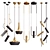 Elegant Hanging Lights Set 3D model small image 1