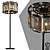 Amber Crystal Round Floor Lamp 3D model small image 1