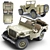 Vintage Low Poly Willys Model 3D model small image 1