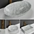 Lusso Stone Carrara Basins: Elegance, Italia, Kudos 3D model small image 1