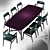Elegant Giorgetti Alexa Table & Chairs 3D model small image 3