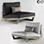 Teak Sunset Lounge Chair 3D model small image 1