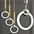 Elegant Brass Ring Light 3D model small image 1