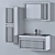 Modern Bathroom Furniture Set 3D model small image 3