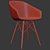 Elegant Cross-Style Chair 3D model small image 3