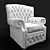 Classic Comfort: Chesterfield Monks Wing Chair 3D model small image 3