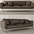 Modern Italian Style Cassina-1: 263cm Sofa 3D model small image 2