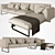 Cassina-2: Modern Style Sofa (337cm x 170.8cm x 81cm) 3D model small image 1