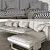 Cassina-2: Modern Style Sofa (337cm x 170.8cm x 81cm) 3D model small image 3