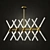 Golden Branch Chandelier: Roll&Hill Agnes MD049 3D model small image 1