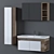 Siena Bathroom Furniture Set | Wood Texture 3D model small image 1