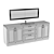 Sleek V-Ray Bathroom Sink 3D model small image 3