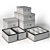 Versatile Set of Beige Boxes for Organizing 3D model small image 2