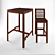 IKEA Applaro KLASEN Bar Table & Stool Combo 3D model small image 2