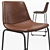 Elegant Faux Leather Bar Stool 3D model small image 2