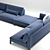 Modern Akita Busnelli Designer Sofa 3D model small image 2