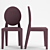 Elegant Longhi Damsel Chair and Rim Table 3D model small image 2