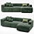 Elegant Develius Sofa by Edward Van Vliet 3D model small image 1