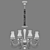 Handcrafted Art-Deco Chandelier 3D model small image 2