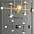 Modern Nodes 8 Light Suspension 3D model small image 1