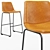 Modern Faux Leather Bar Stool 3D model small image 1