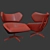 Modern Camila Lounge Armchair 3D model small image 3