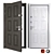 Classic 7 Metal Door with Your Frame: Elegant and Secure 3D model small image 1