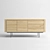 Modern Oak Sideboard with 2 Doors 3D model small image 1