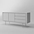 Modern Oak Sideboard with 2 Doors 3D model small image 3