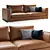 Elegant Arflex Rendez-Vous Sofa 3D model small image 2