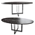 Elegant Charcoal Oak Dining Table 3D model small image 1