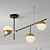 Mid Century Modern 3-Light Linear Ceiling Fixture 3D model small image 2