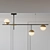 Mid Century Modern 3-Light Linear Ceiling Fixture 3D model small image 3