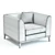 Pollock Armchair: Stylish and Sophisticated Seating 3D model small image 2