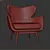 Cozy Aaden Barrel Chair 3D model small image 3