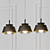 Nordic Style Triangle Pendant Light Set 3D model small image 2