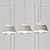 Nordic Style Triangle Pendant Light Set 3D model small image 3