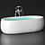 Premium Stone Bath Set + Taps 3D model small image 2