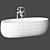 Premium Stone Bath Set + Taps 3D model small image 3