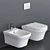 Duravit P3 Comforts Wall-Hung Bathroom Set 3D model small image 1