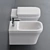 Duravit P3 Comforts Wall-Hung Bathroom Set 3D model small image 2