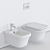 Duravit P3 Comforts Wall-Hung Bathroom Set 3D model small image 3