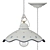Vintage Belluno C032 Pendant Light 3D model small image 1