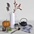 Autumn Kitchen Set with Pumpkin & Berries 3D model small image 1