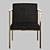 Kelly Lounge Jett: Sleek Black Armchair 3D model small image 2