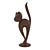 Elegant Feline Art Sculpture 3D model small image 2