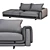 Underline Leather Sofa: Contemporary Comfort & Style 3D model small image 3