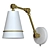 Loft-style Gold Metal Wall Lamp 3D model small image 1