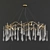 Elegant Brass & Glass Chandelier 3D model small image 1